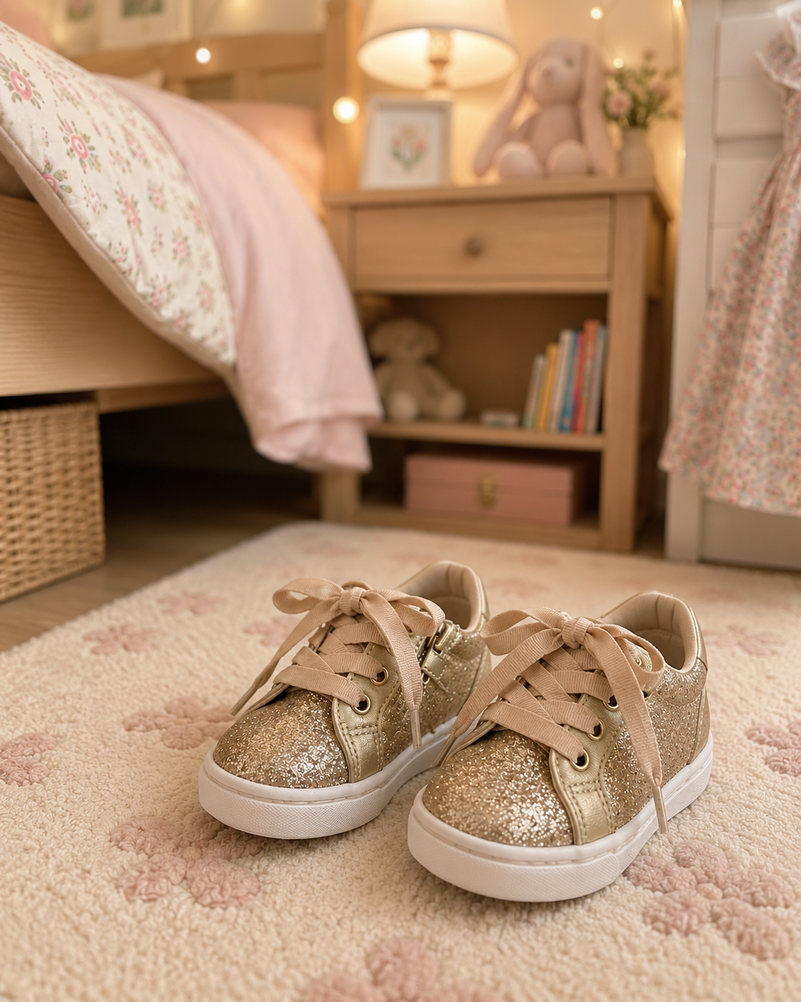 Gold Glitter Sneakers