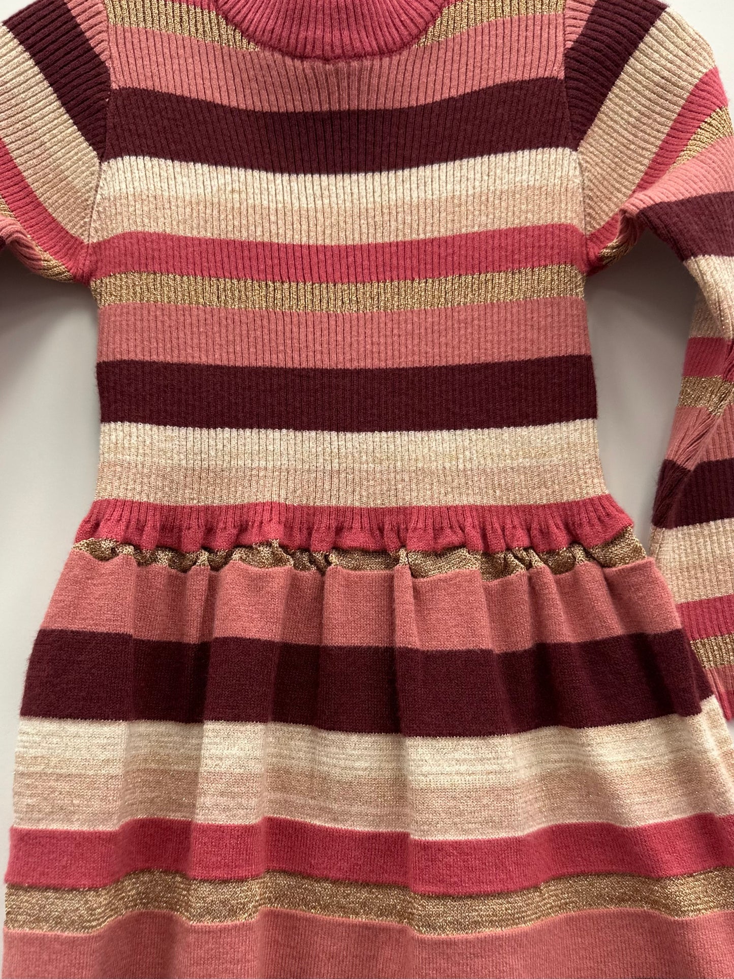 Stripe Multi Knit Dress W/Shimmer