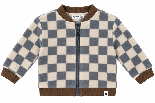 Steel Checked Fleece Jacket