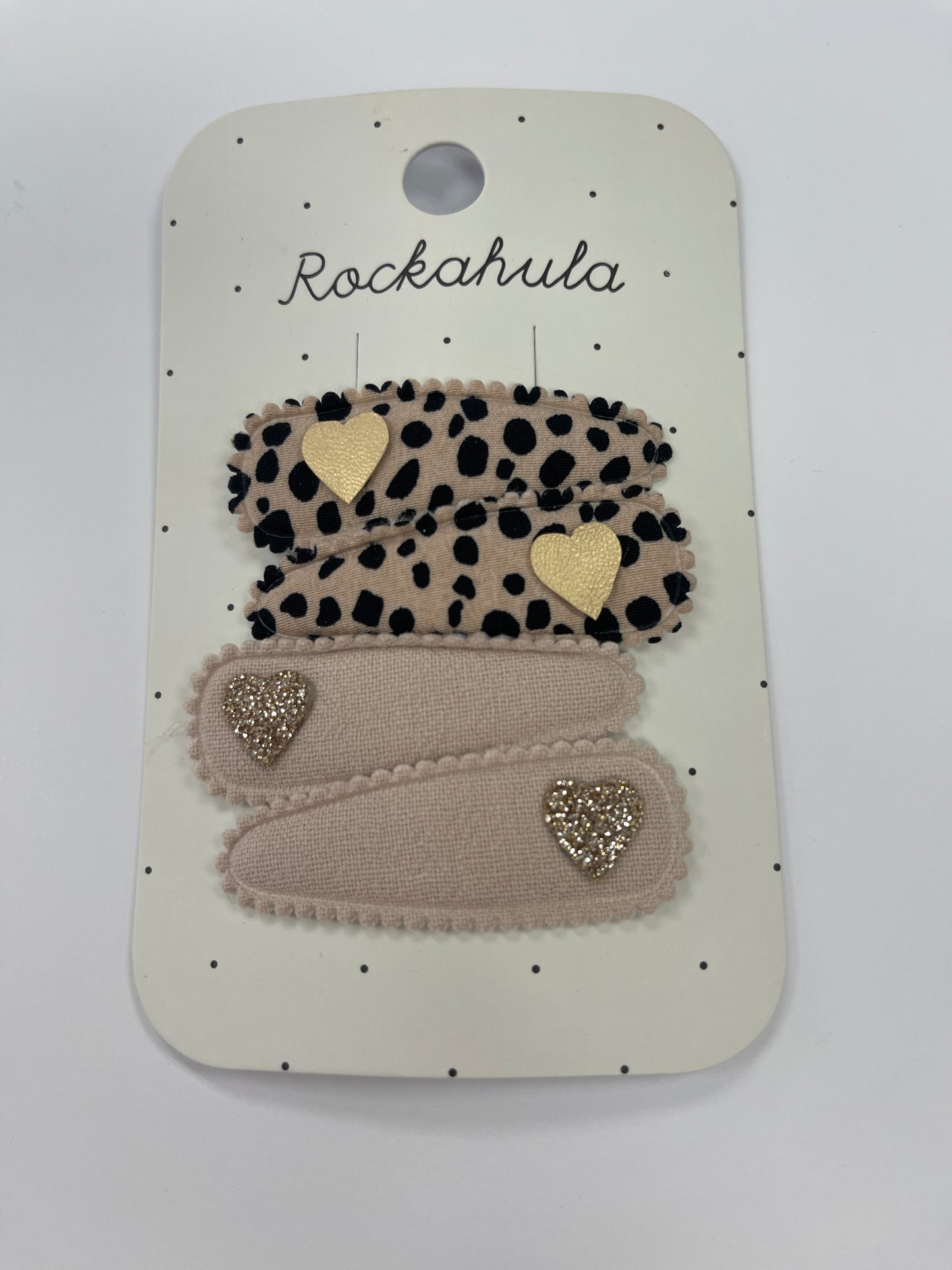 Leopard Heart Clip Set