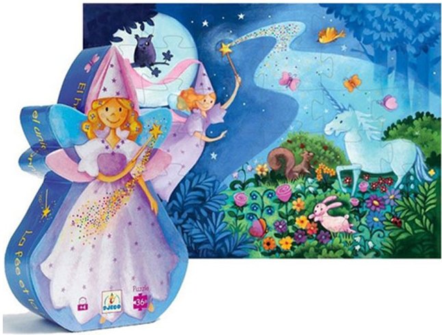 Silhouette Fairy and Unicorn Puzzle