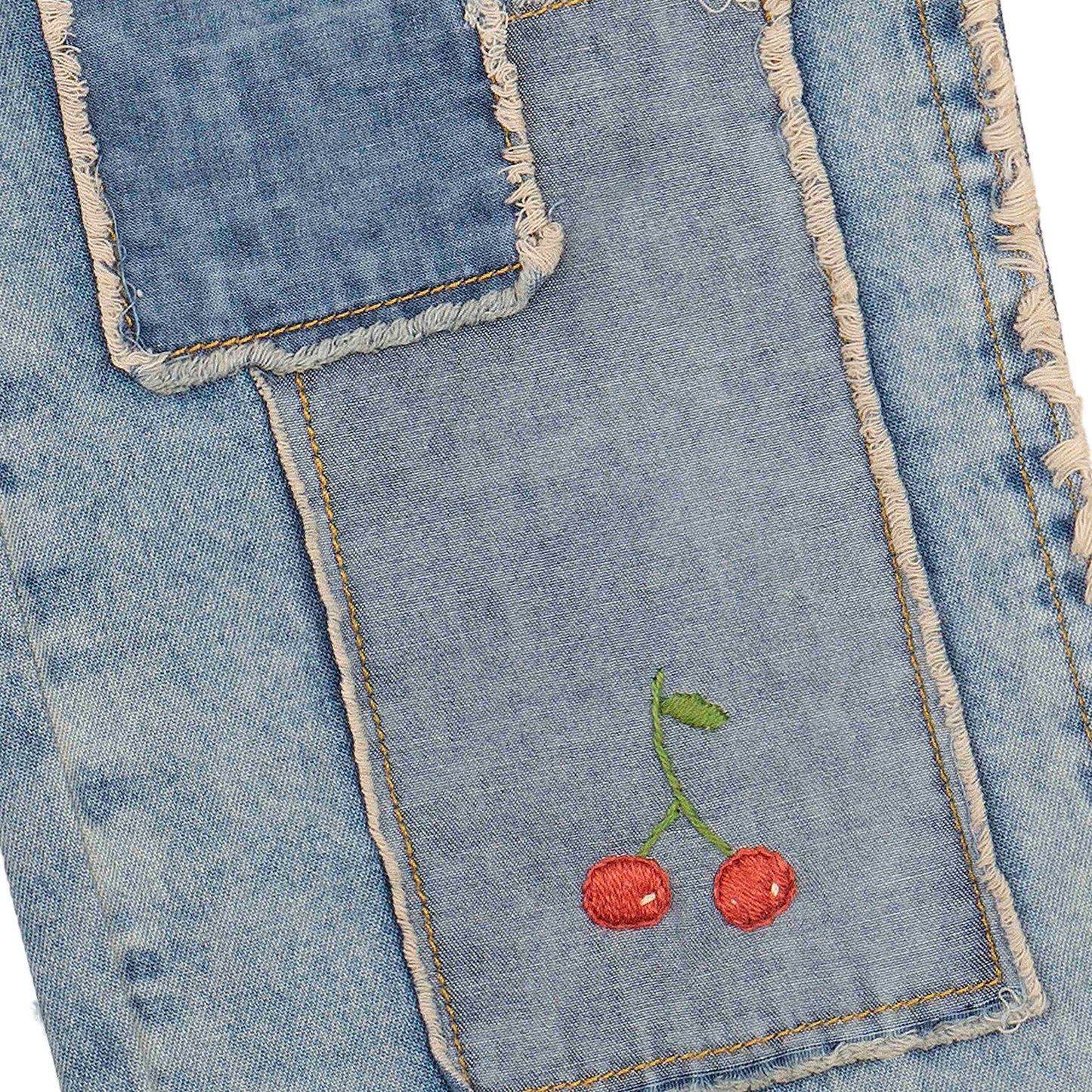 Patchwork Heart Denim Pants