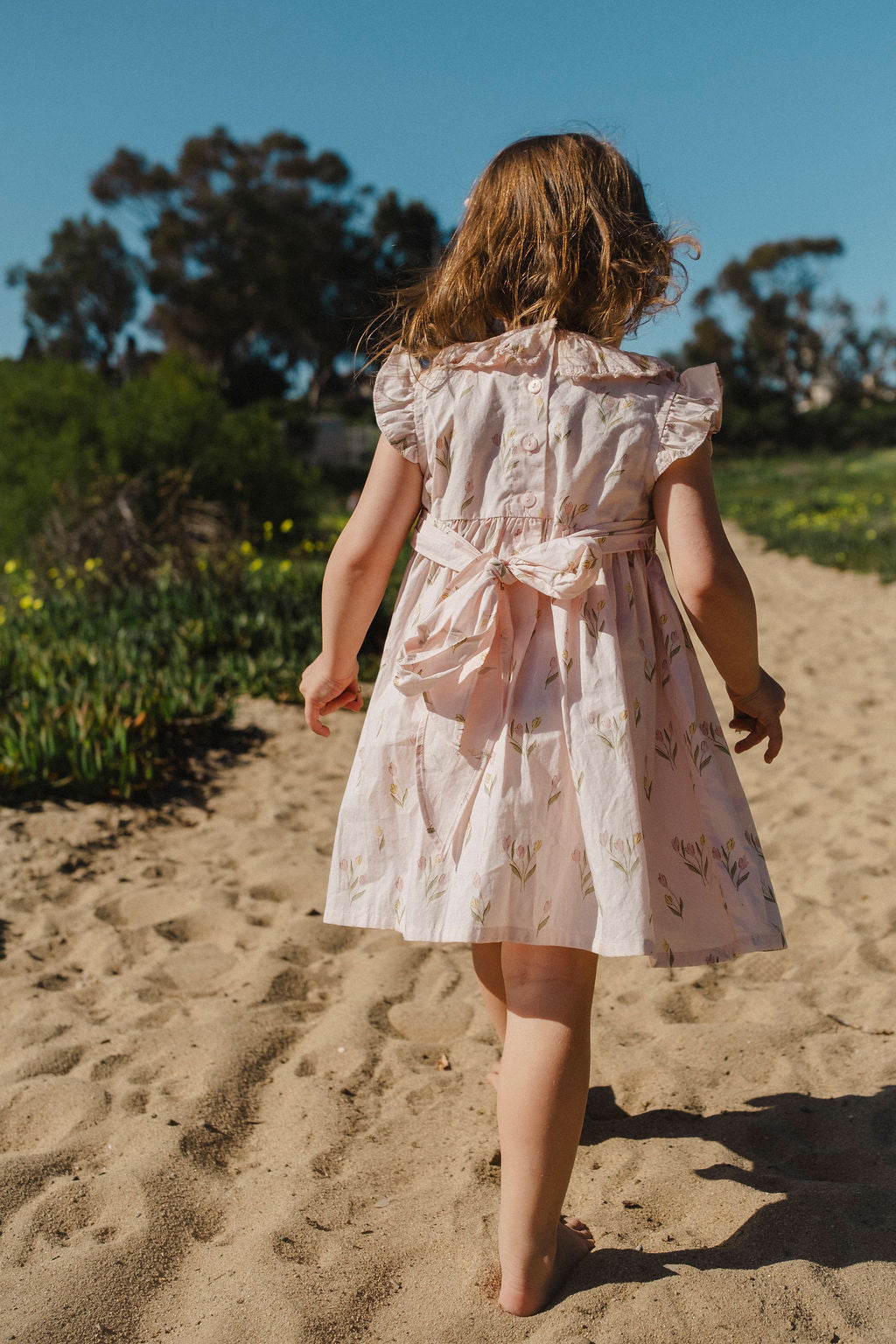 Dancing Tulips Smock Flutter Dress