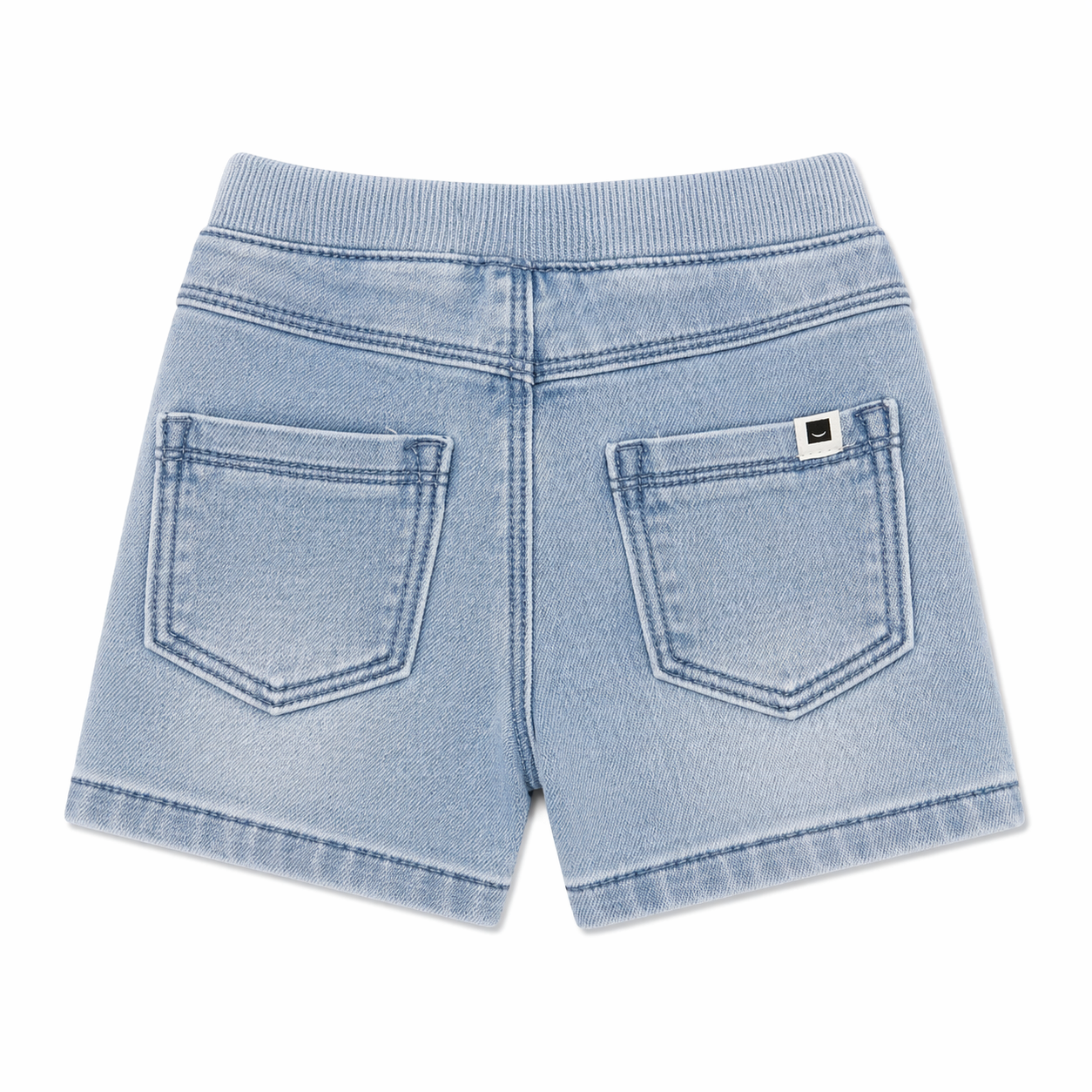 Soft Grey Blue Denim Short