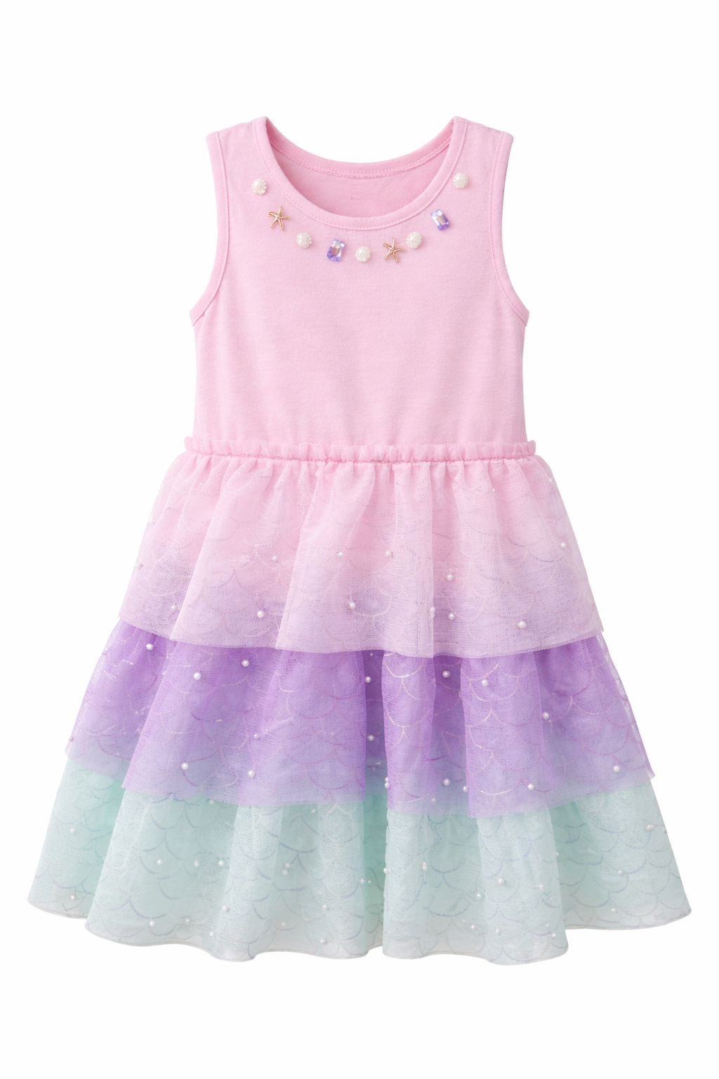 Mermaid Pearl Tank Tutu Dress