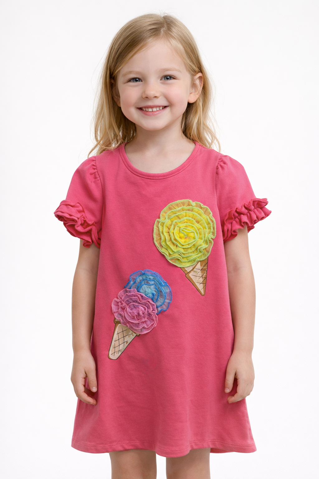 Ruffle Sleeve 3D Ice Cream Dress