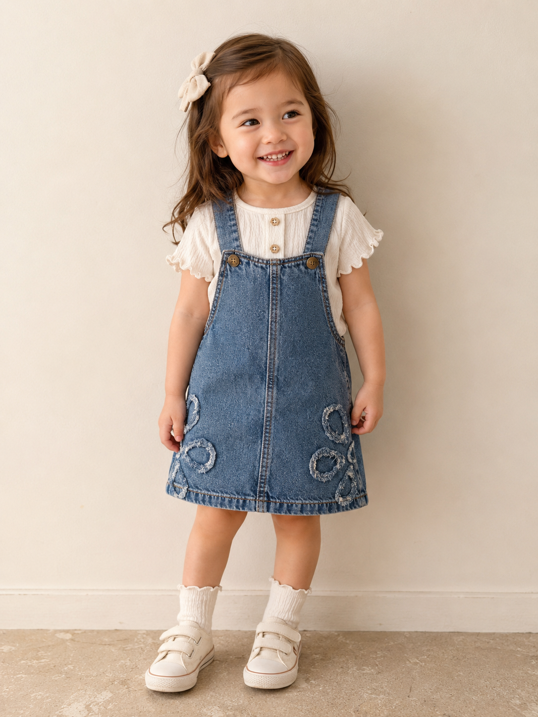 Girl Denim Overall Skirt