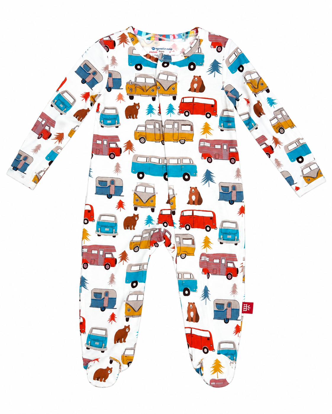 Van Modal fabric magnetic footie sleeper for baby boy