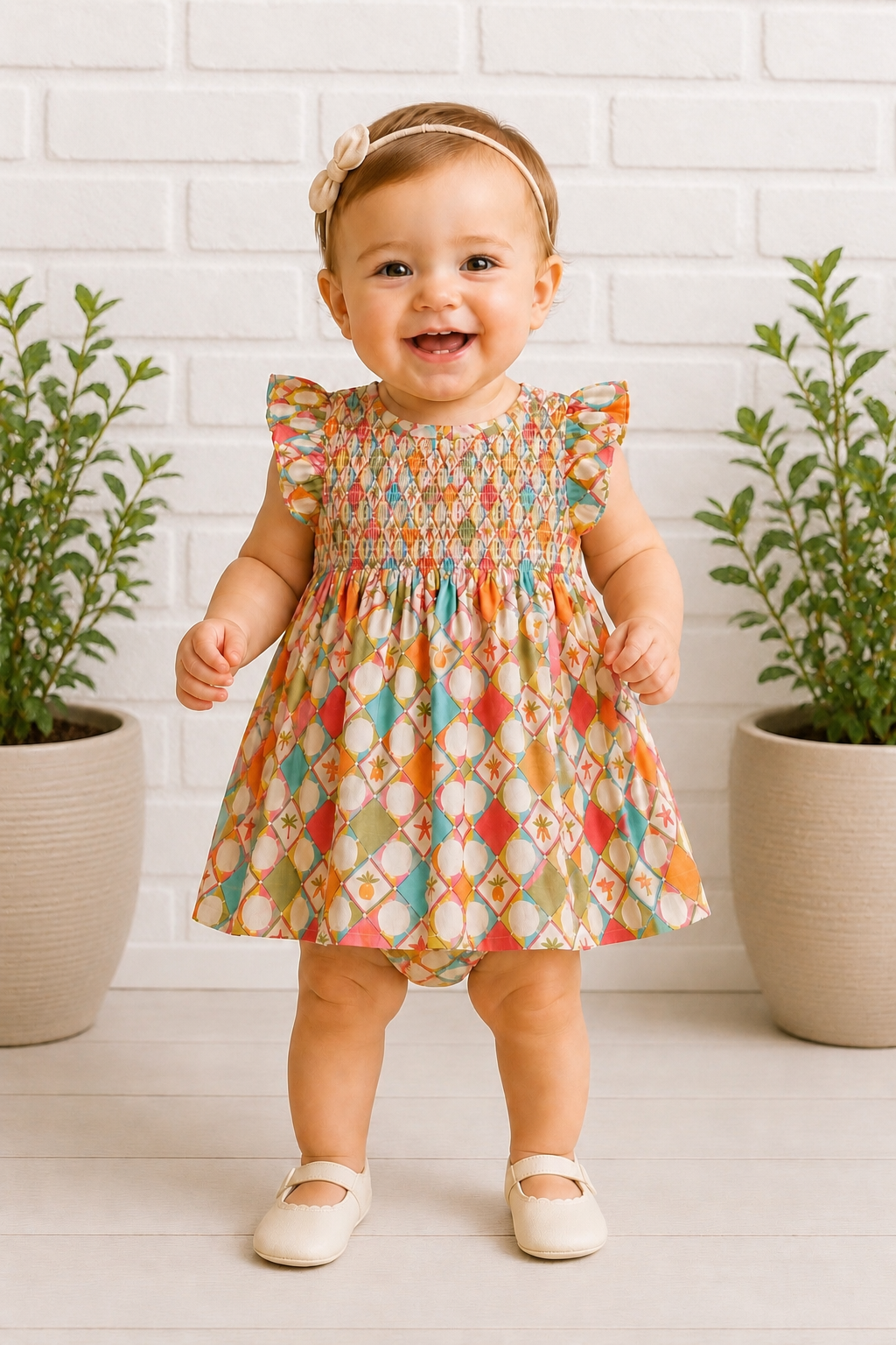 Olive Smocked Set