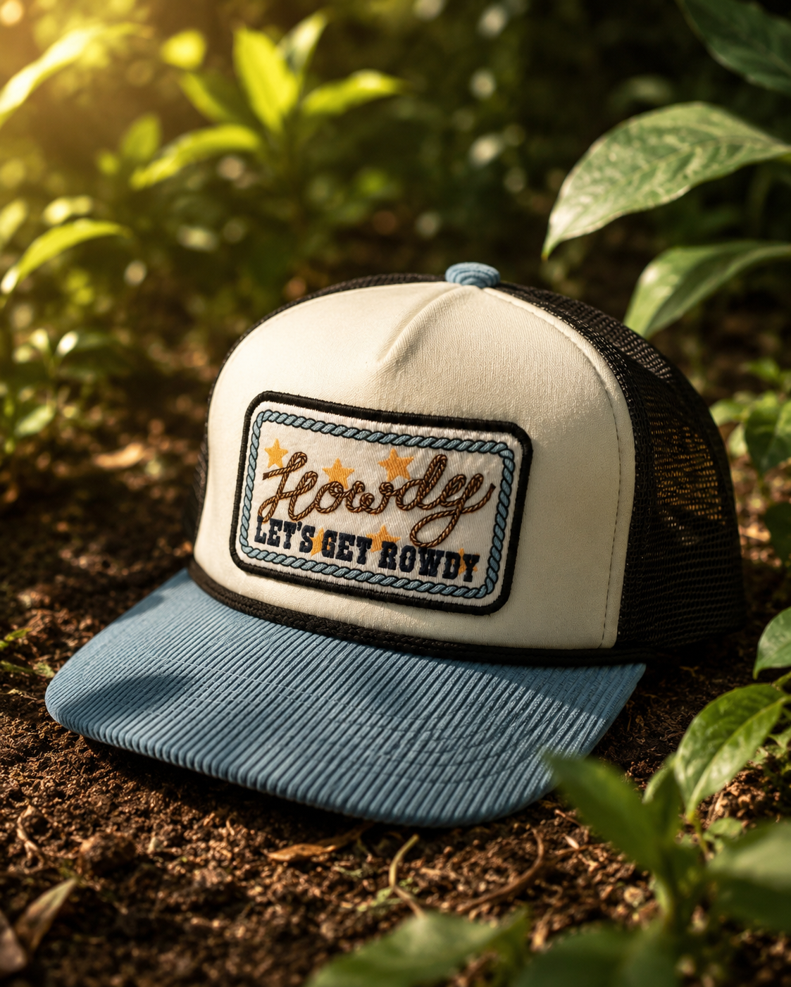 Howdy Trucker Hat Blue