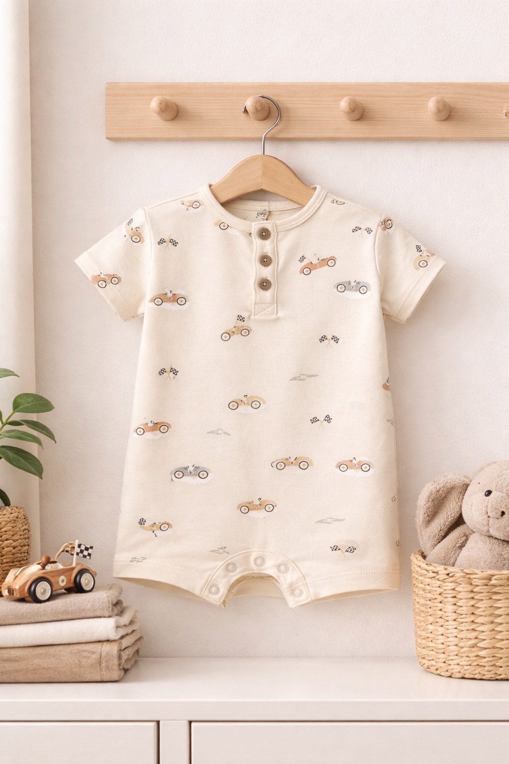 Short Sleeve Race Car One Piece