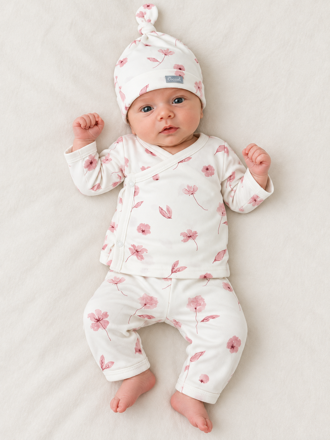 Cream Flowers 2Pc Set