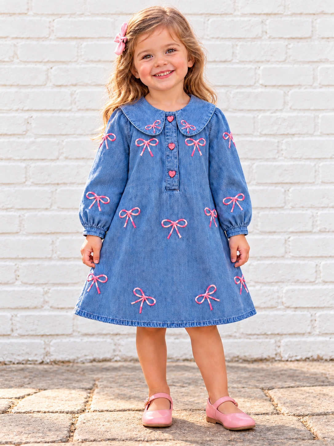 Raya Denim Bow Dress
