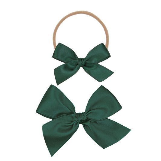 Evergreen Satin Headband