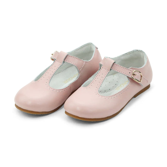 582 Pink Eleanor T-Strap