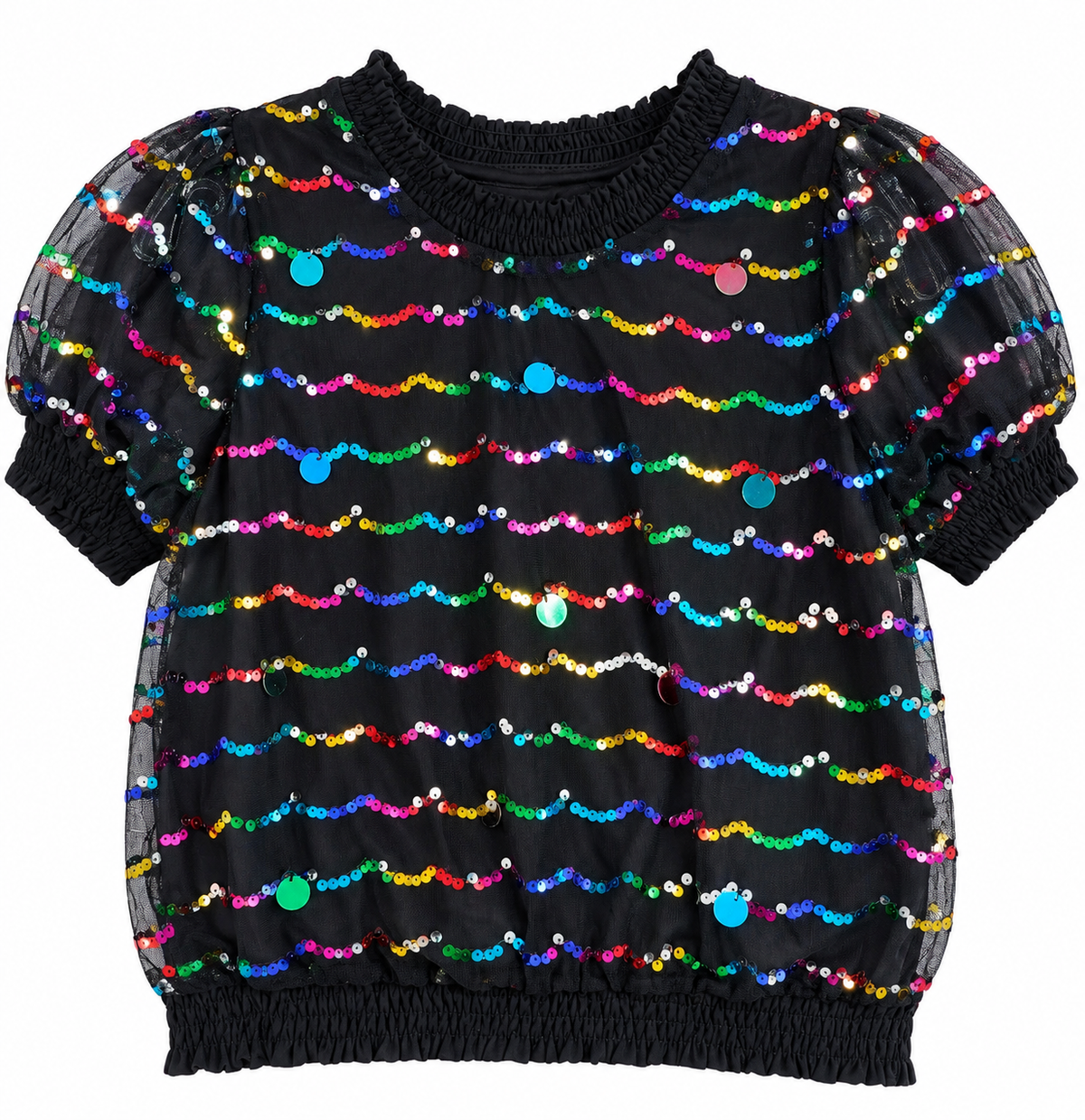 Mesh Top Multi Sequin