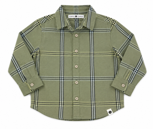 Army Plaid Long Sleeve Shirt