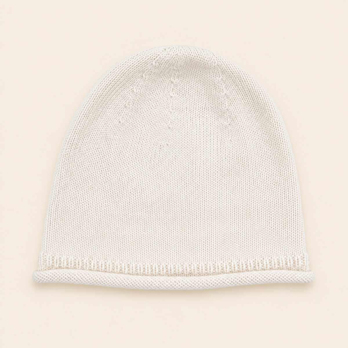 Cream Knit Hat