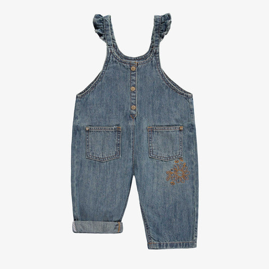 Loose Fit Ruffle Overalls