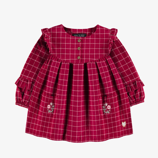 Red and White Baby Plaid Dress