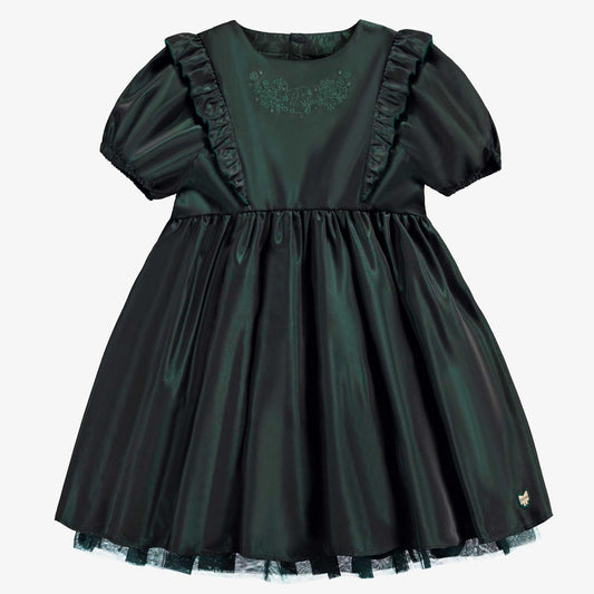 Emerald Green Ruffle Dress