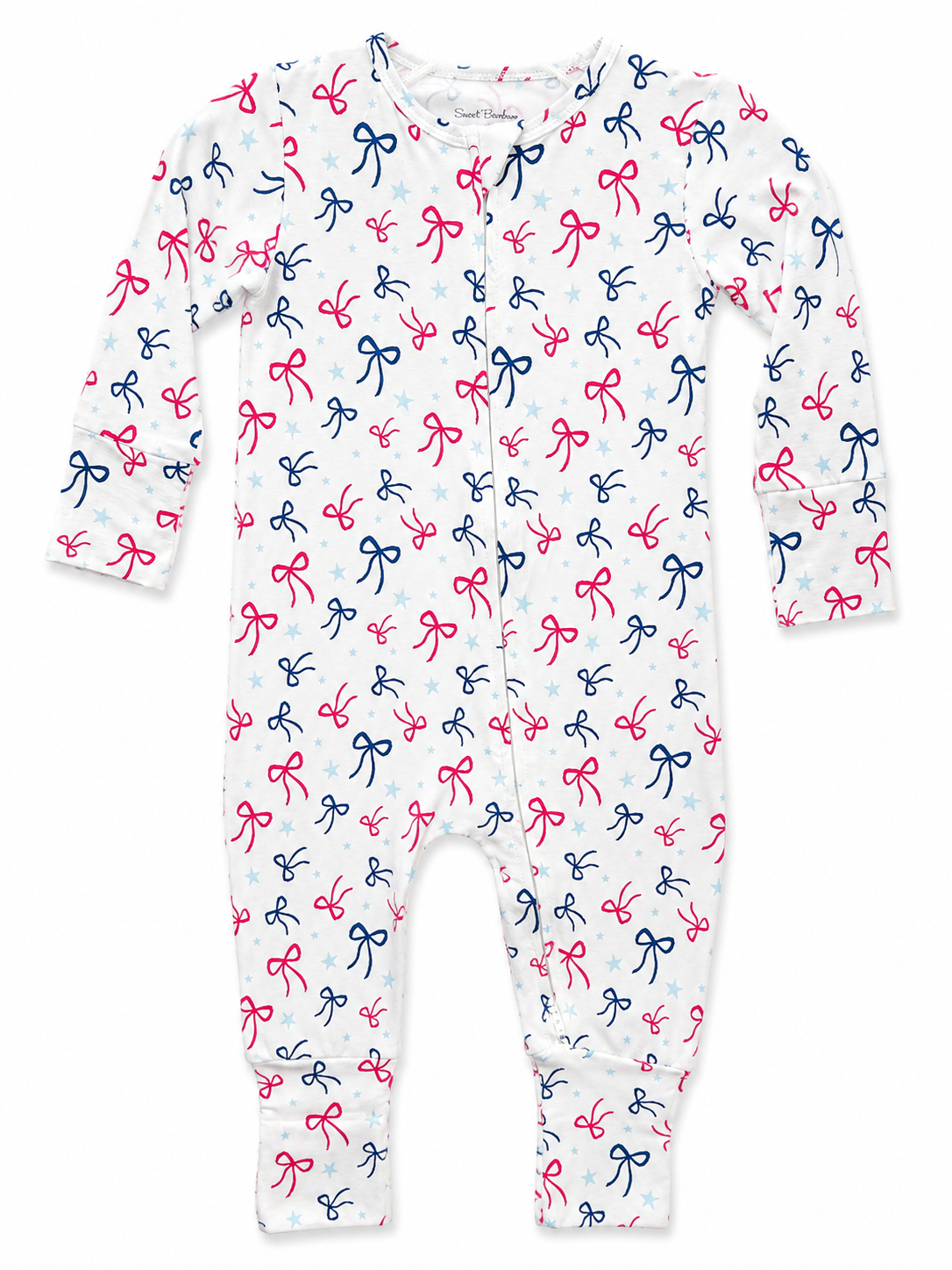 God Bless Bows Convertible Romper Footie