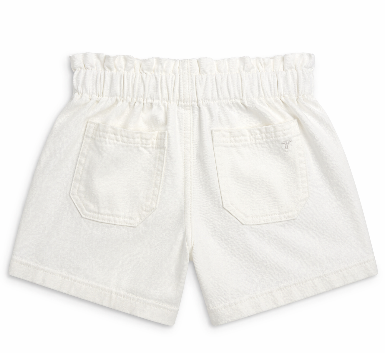 Girls Cotton White Short