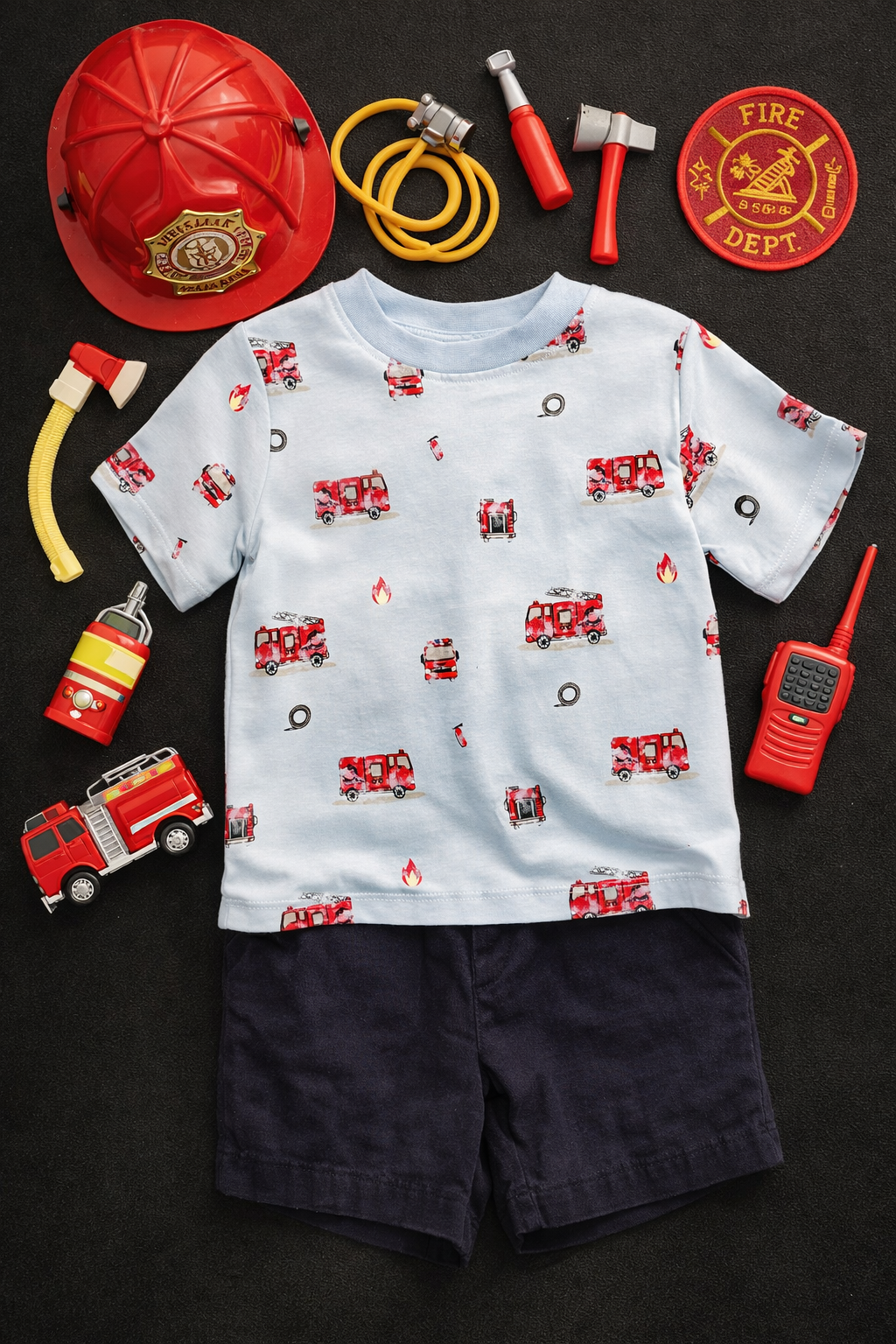 Firetruck Short Set
