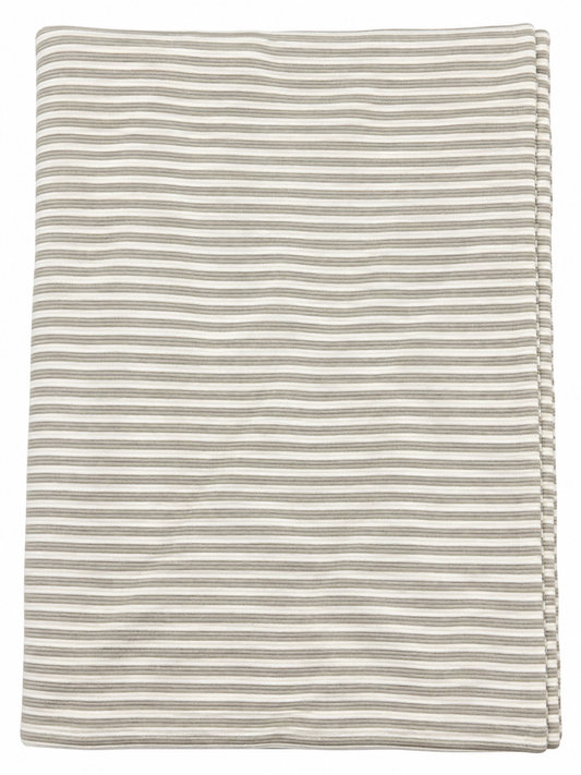 Taupe Striped Ribbed Swaddle