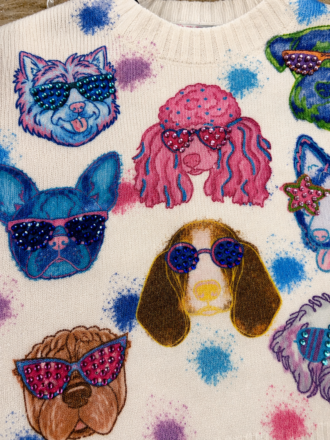 Dog Print Sweater