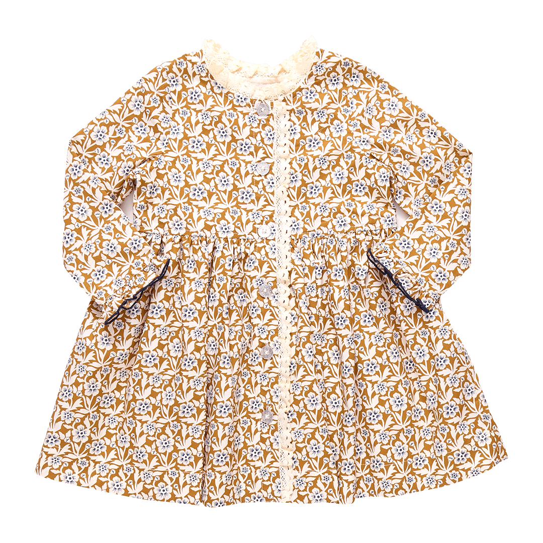 Autumn Gold Climbing Floral Dress