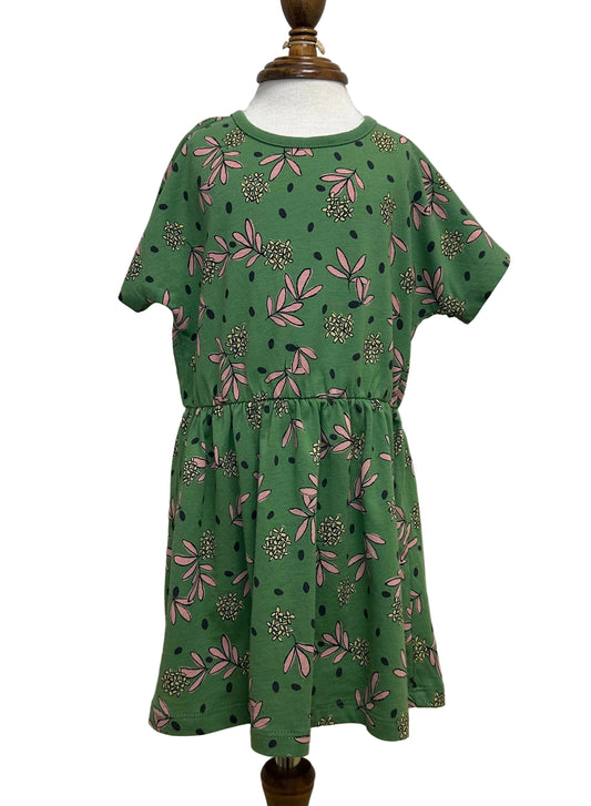 Olive Floral Twirl Dress