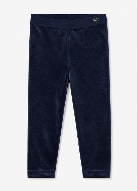 Navy Velvet Dressy Leggings