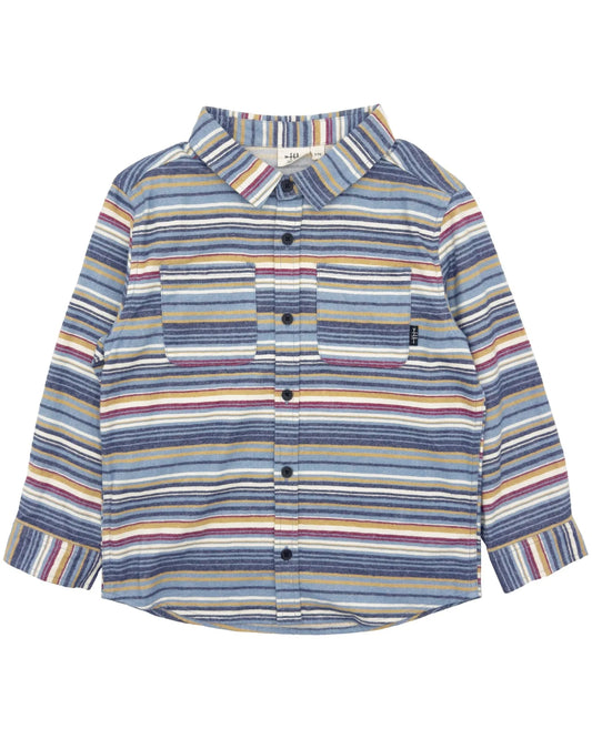 Multi Sundown Stripe Flannel