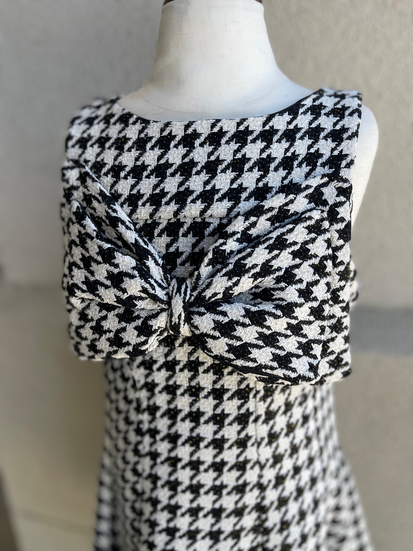 Houndstooth Flare Dress