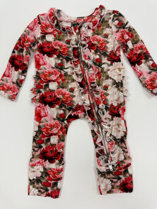 Crimson Bloom Footie
