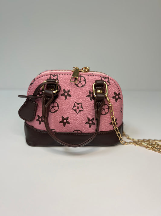 Pink Brown Mini Purse