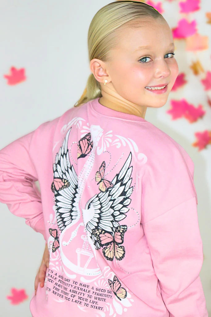 Western Guitar and Butterfly Sweatshirt