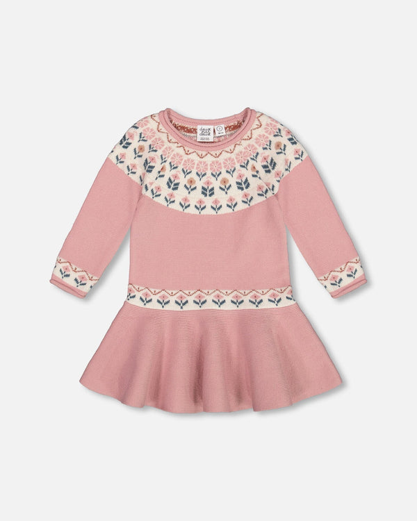 Light Pink Knit Dress W/Tights