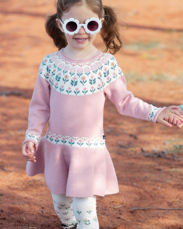 Light Pink Knit Dress W/Tights