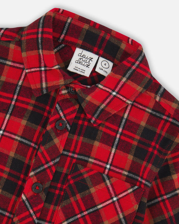 Red Plaid Flannel Shirt