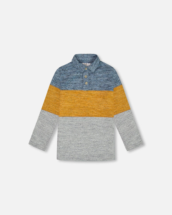 Colorblock Brushed Jersey Polo