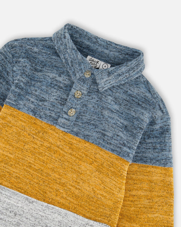 Colorblock Brushed Jersey Polo