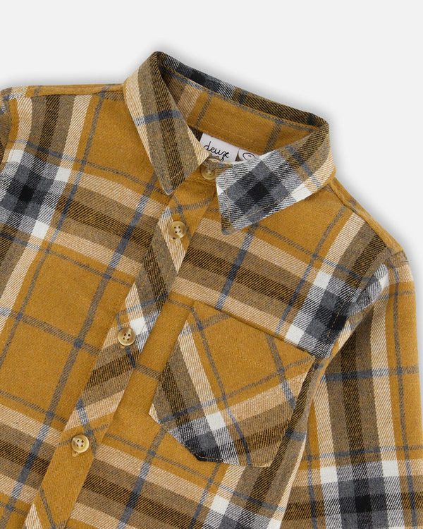 Plaid Gold Grey Shirt