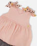 Pink and Black Bows Shoulder Dress