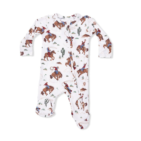 Buckaroo Western Zipper Footie