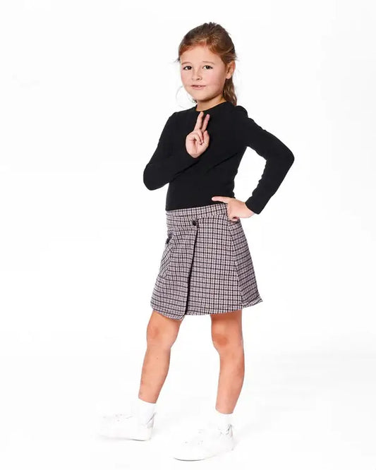 Houndstooth Jaquard Black Dress