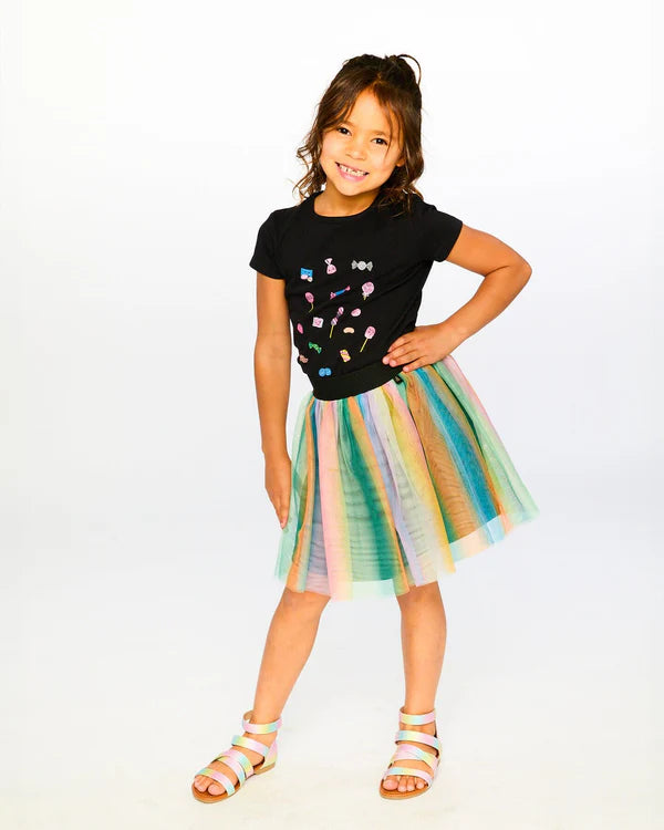 Rainbow Mesh Skirt