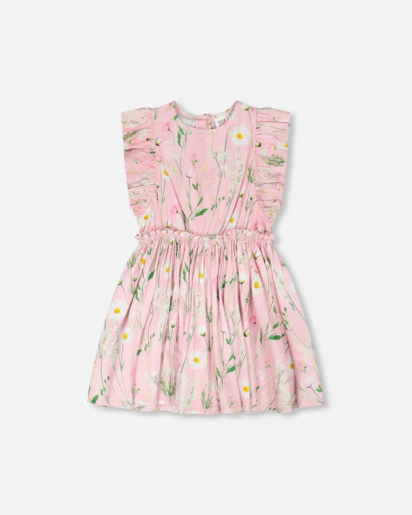 Pink Dress with Daisy and Florals