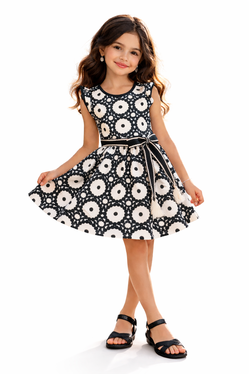 Black and White Pattern Dress